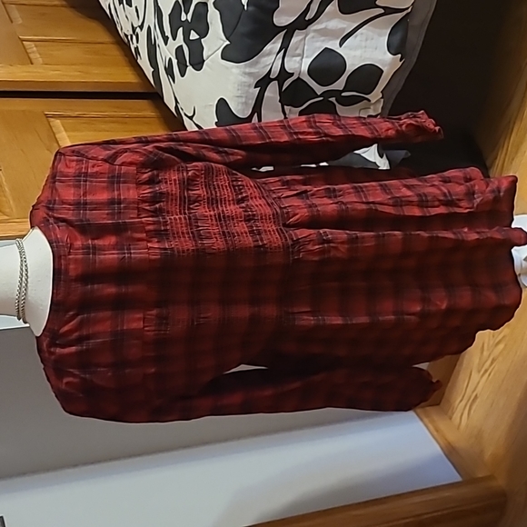 Knox Rose Red Plaid Tunic Top - Picture 4 of 6